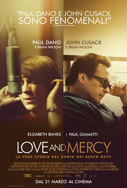 locandina del film LOVE AND MERCY - LA VERA STORIA DEL GENIO DEI BEACH BOYS